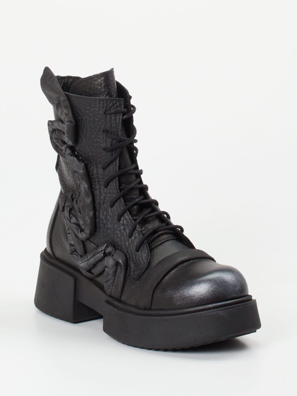 NWOT! Papucei Combat boots with a ribbon twist